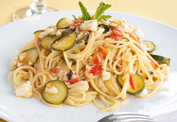 Spaghettis au Poisson et aux Légumes légères