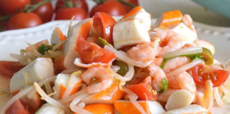 Salade Légère de Surimi et Crevettes WW